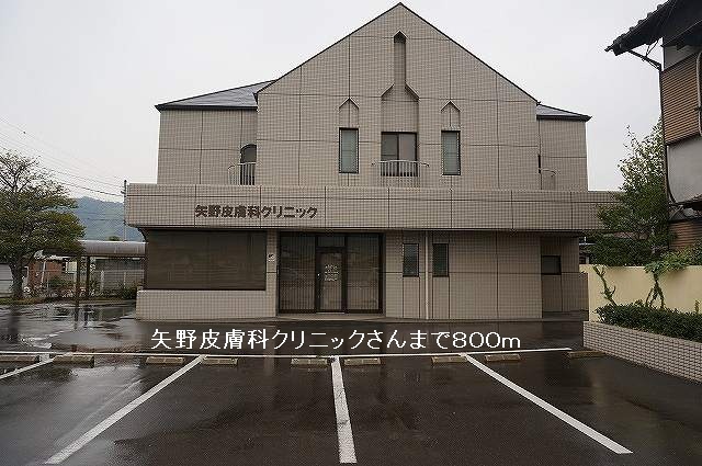 Hospital. 800m until Yano dermatology clinic's (hospital)