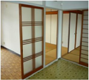 Living and room. Spread of 3DK