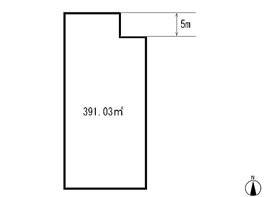 Compartment figure. Land price 14 million yen, Land area 391.03 sq m