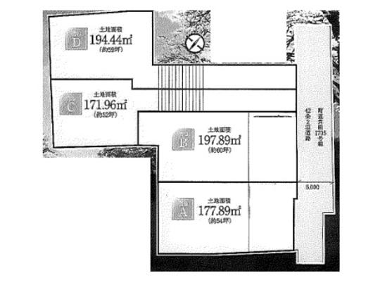 Compartment figure. Land price 12.8 million yen, Land area 194.44 sq m compartment view