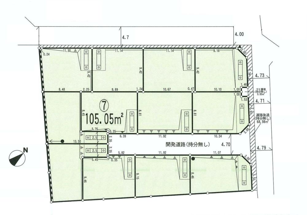 Compartment figure. Land price 10.8 million yen, Land area 105.05 sq m