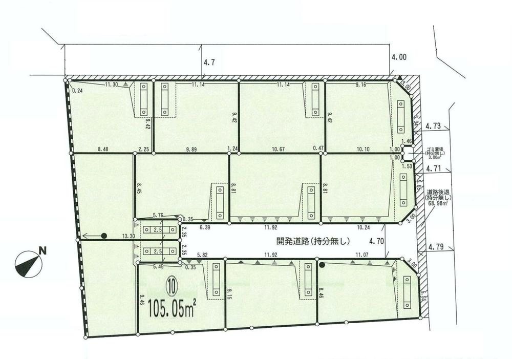 Compartment figure. Land price 8.8 million yen, Land area 105.05 sq m