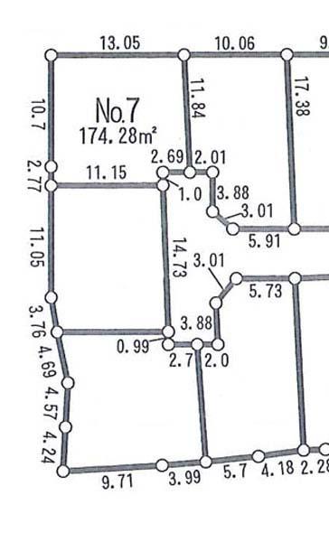 Compartment figure. Land price 8.5 million yen, Land area 174.28 sq m