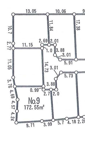 Compartment figure. Land price 8.5 million yen, Land area 172.55 sq m