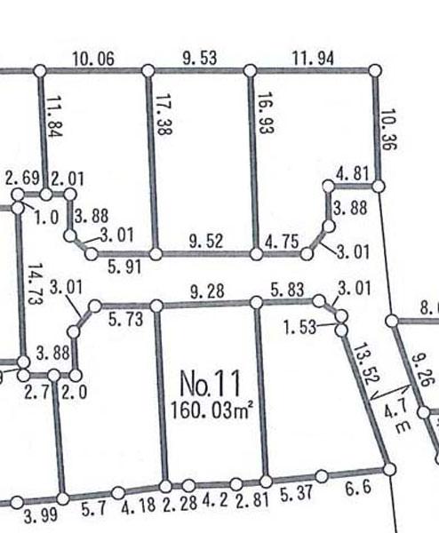 Compartment figure. Land price 7.5 million yen, Land area 160.03 sq m