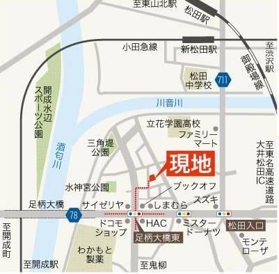 Local guide map. Access information