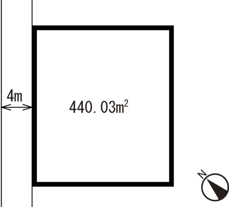 Compartment figure. Land price 14 million yen, Land area 439 sq m