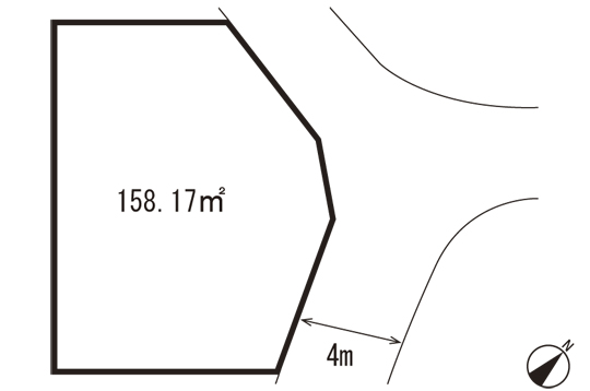 Compartment figure. Land price 9.6 million yen, Land area 158.17 sq m