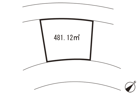 Compartment figure. Land price 42,500,000 yen, Land area 484.12 sq m