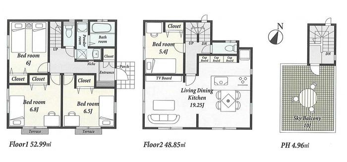 Floor plan. Yugawara Yoshihama newly built condominium