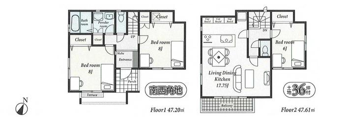Floor plan. Yugawara Yoshihama newly built condominium
