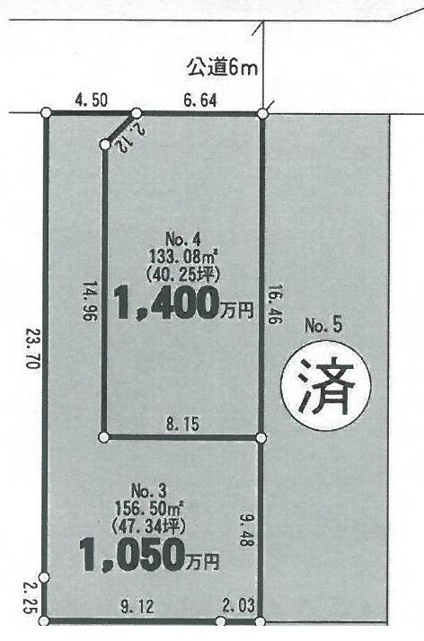 Compartment figure. Land price 14 million yen, Land area 133.08 sq m