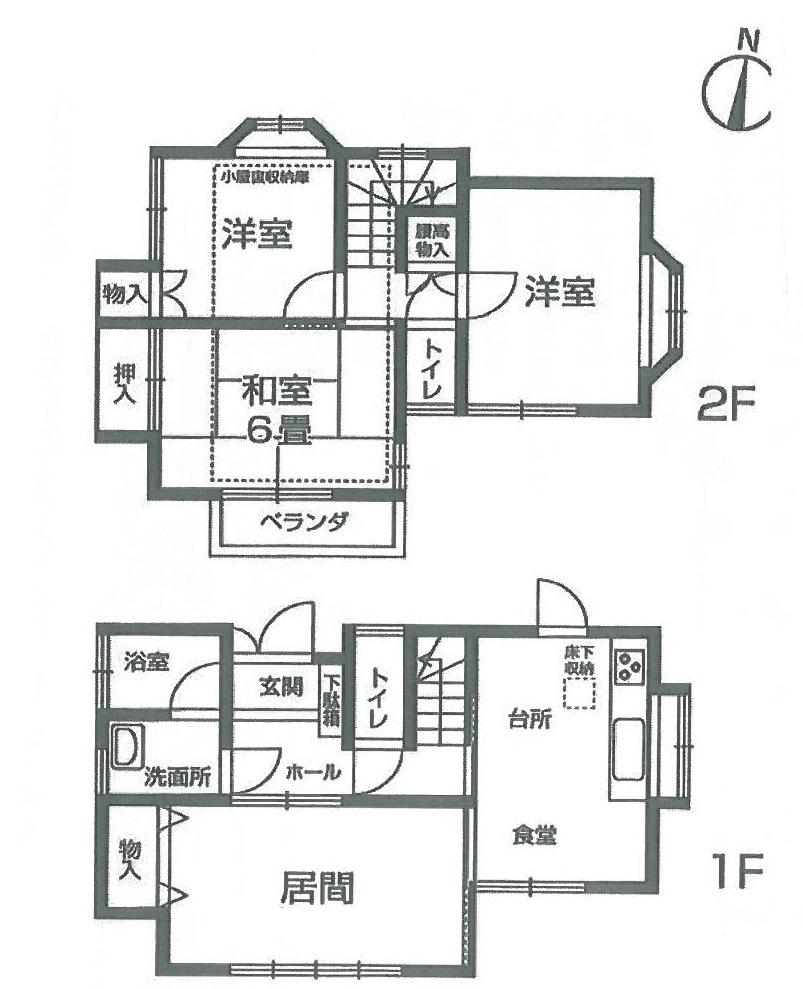 Floor plan. 15.8 million yen, 4DK, Land area 177.64 sq m , Building area 73.94 sq m