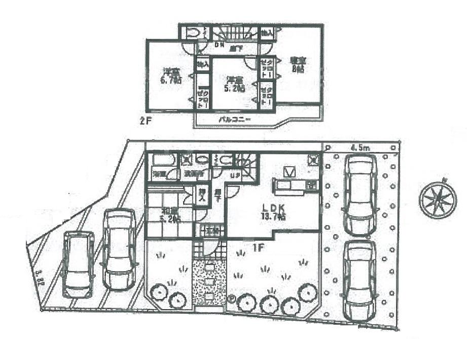 Floor plan. 30,800,000 yen, 4LDK, Land area 189.33 sq m , Building area 93.96 sq m