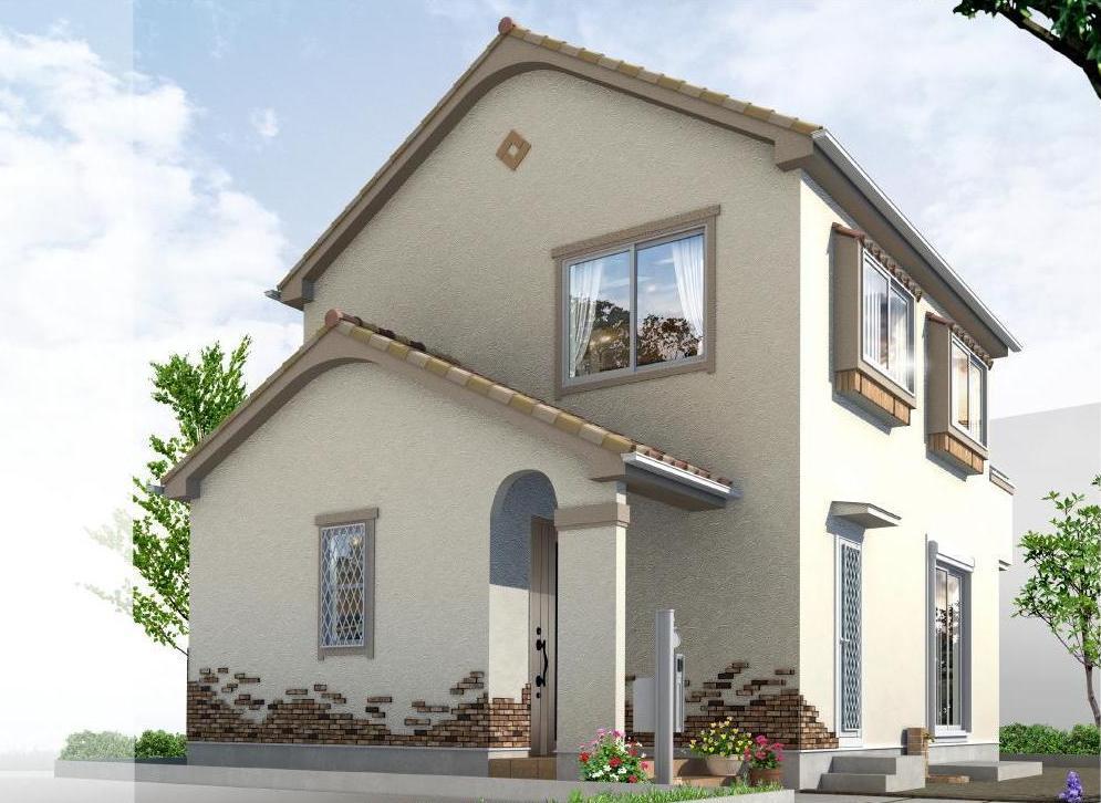 Building plan example (Perth ・ appearance). Western tile roof, Ikamu original ripple finish same specifications