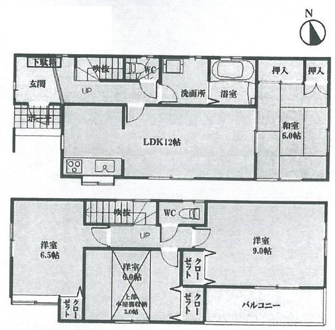 Floor plan. 31.5 million yen, 4LDK, Land area 124.02 sq m , Building area 92.74 sq m