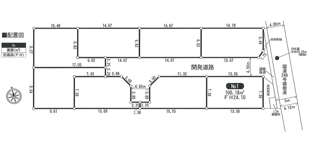 Compartment figure. Land price 22,800,000 yen, Land area 100.18 sq m