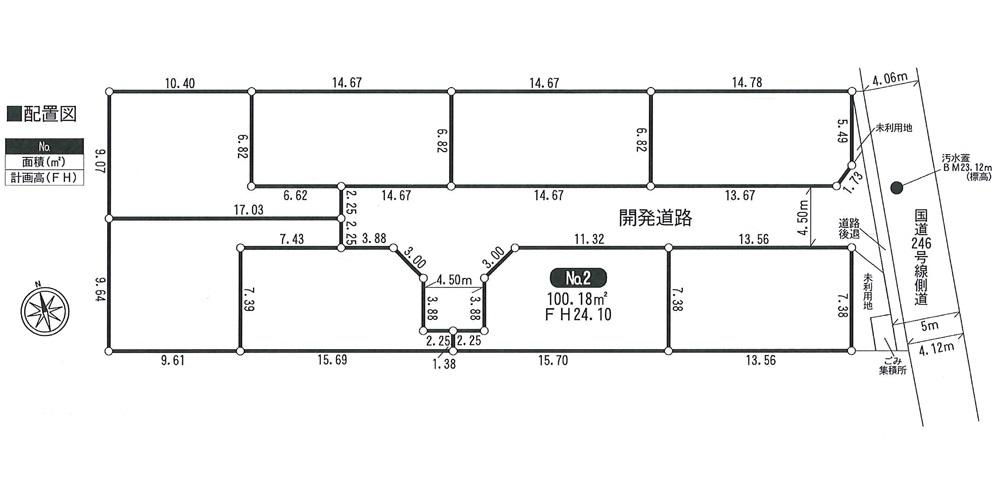 Compartment figure. Land price 21,800,000 yen, Land area 100.18 sq m