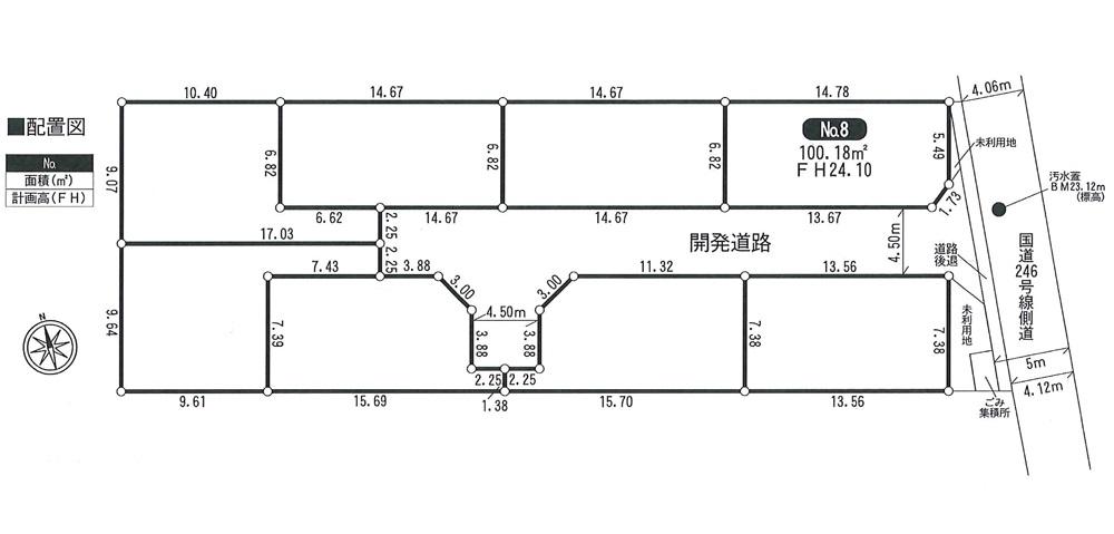 Compartment figure. Land price 23.8 million yen, Land area 100.18 sq m