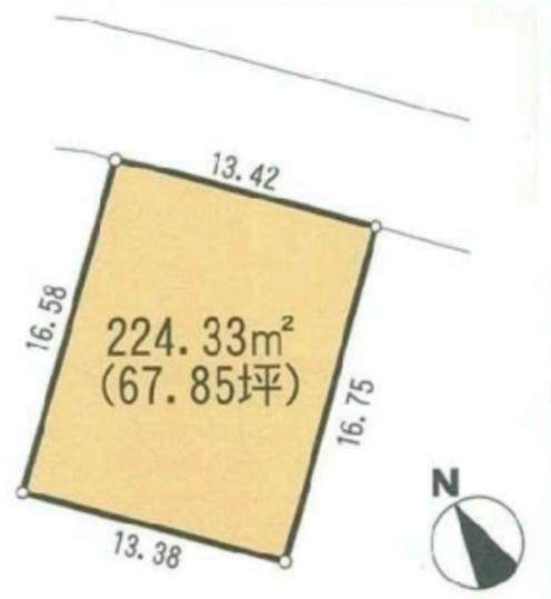 Compartment figure. Land price 15.8 million yen, Land area 224.33 sq m