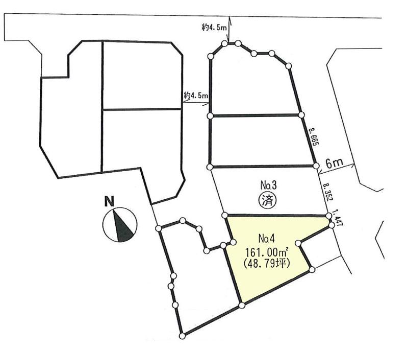 Compartment figure. Land price 21,800,000 yen, Land area 161 sq m