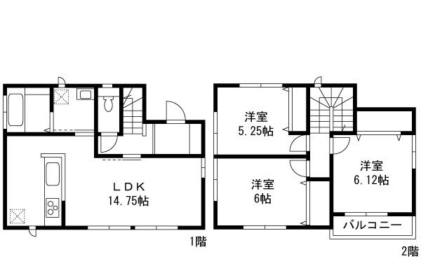Floor plan. 24,800,000 yen, 3LDK, Land area 97.8 sq m , Building area 77.83 sq m