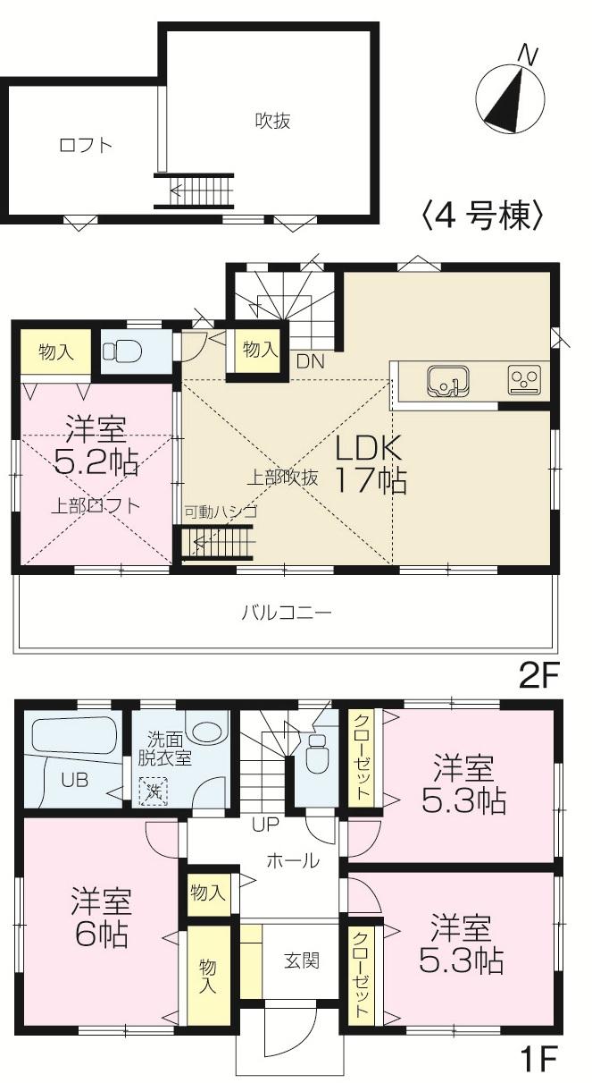 Floor plan. 31.5 million yen, 4LDK, Land area 100.09 sq m , Building area 91.08 sq m