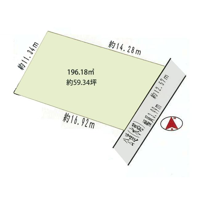Compartment figure. Land price 38,800,000 yen, Land area 196.18 sq m