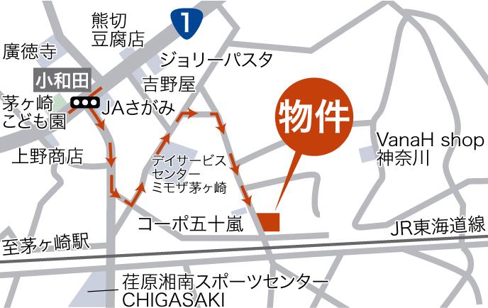 Local guide map. Enlarged view