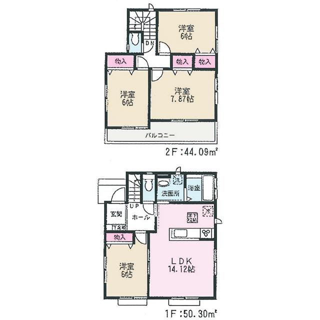 Floor plan. (A Building), Price 35,800,000 yen, 4LDK, Land area 100.02 sq m , Building area 94.39 sq m