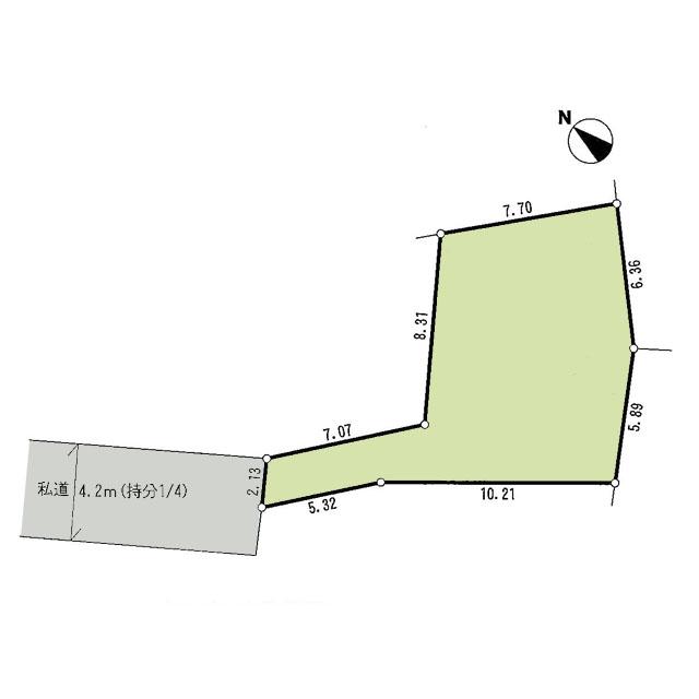 Compartment figure. Land price 10.8 million yen, Land area 110.7 sq m