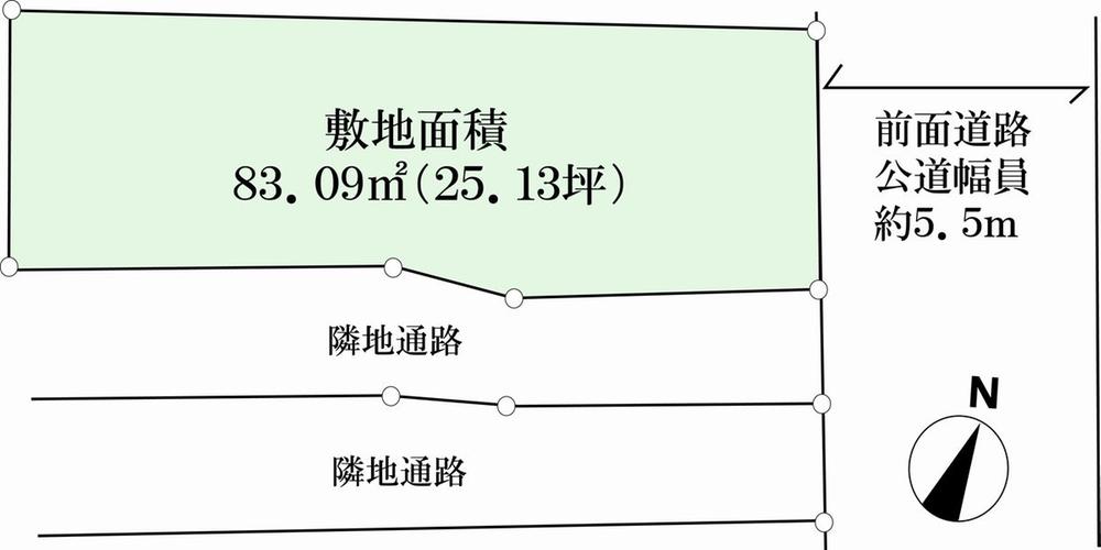 Compartment figure. 35,800,000 yen, 2LDK + S (storeroom), Land area 83.09 sq m , Because of building area 82.95 sq m south adjacent land passage, Yang per good! !
