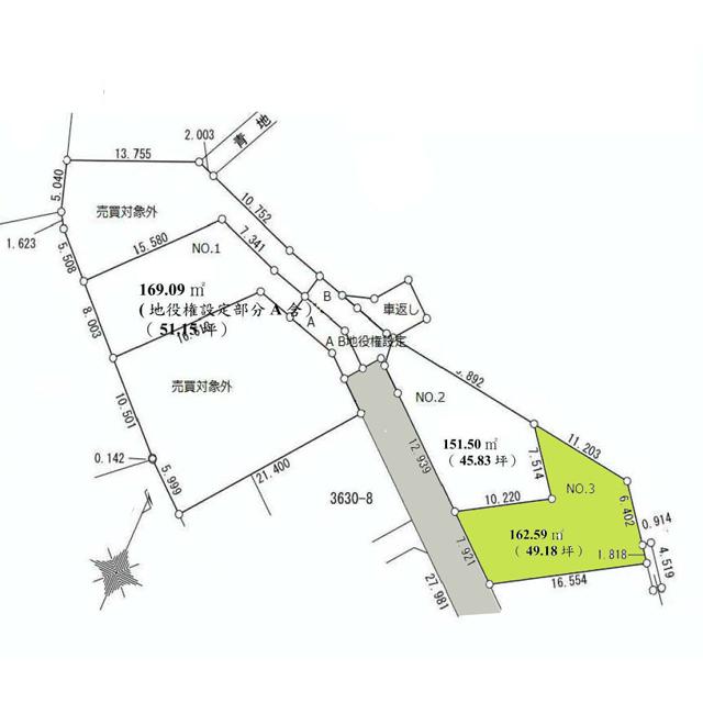 Compartment figure. Land price 14.8 million yen, Land area 162.59 sq m