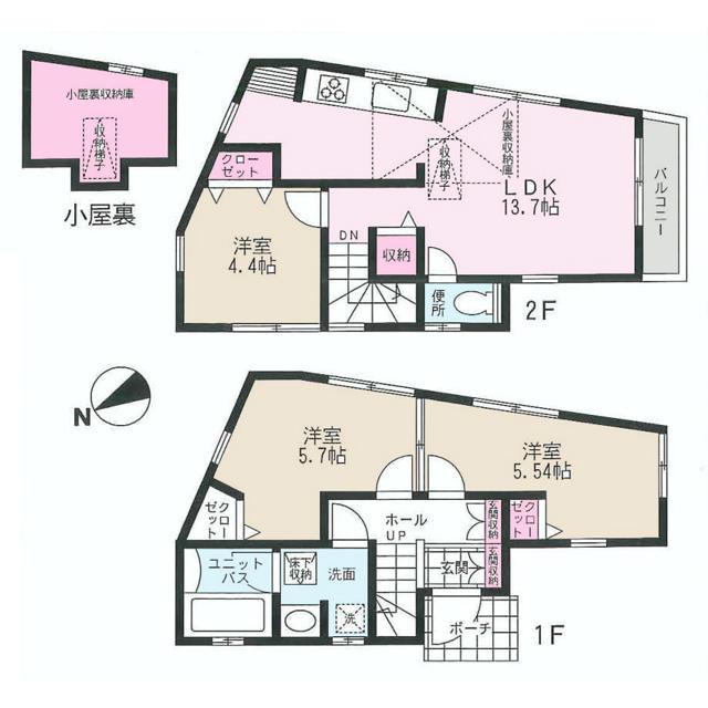 Floor plan. 29,800,000 yen, 3LDK, Land area 66.21 sq m , Building area 71.63 sq m