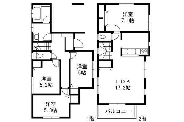 Floor plan. 29,800,000 yen, 4LDK, Land area 98.06 sq m , Building area 101.64 sq m
