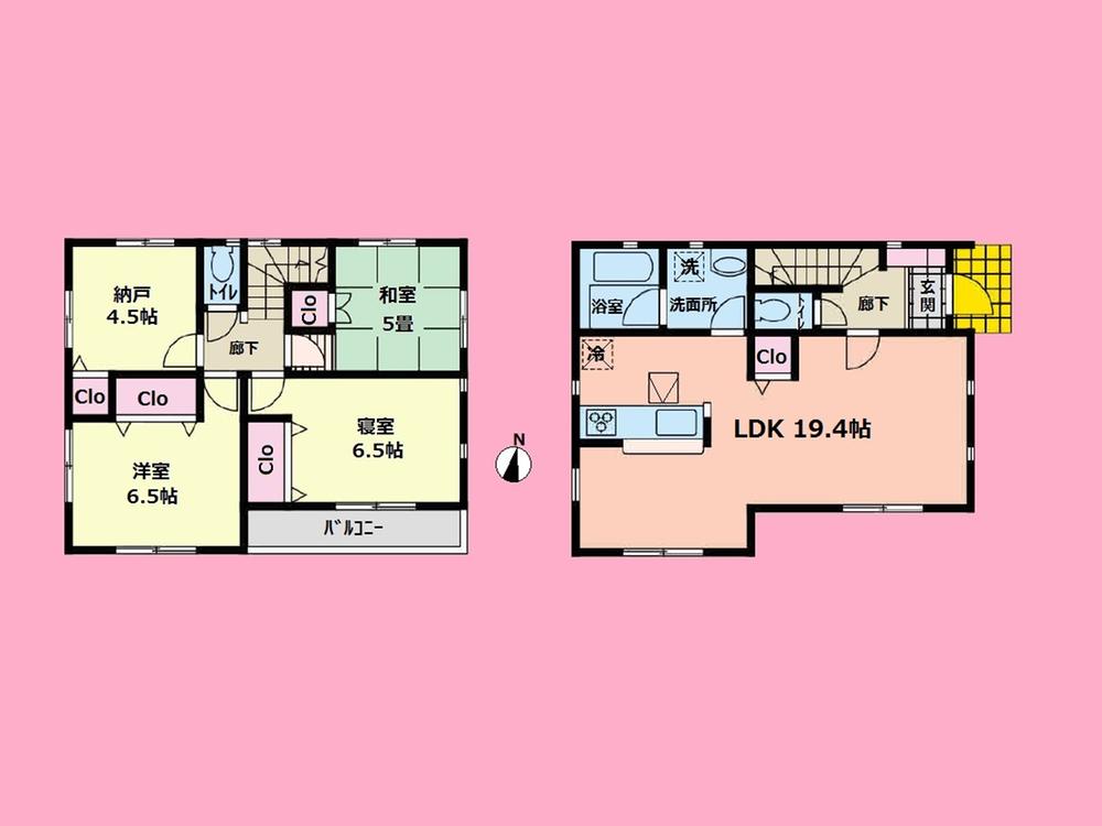 Floor plan. (1 Building), Price 28.8 million yen, 4LDK, Land area 120.66 sq m , Building area 93.15 sq m