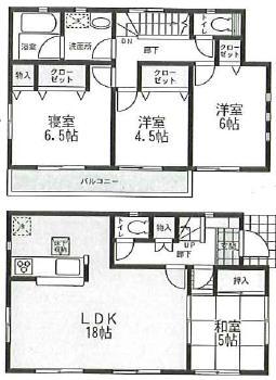 Floor plan. 25,800,000 yen, 4LDK, Land area 120.43 sq m , Building area 93.96 sq m