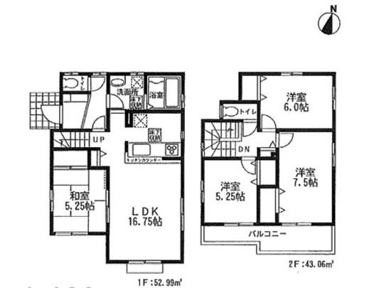 Floor plan. 35,800,000 yen, 4LDK, Land area 119.1 sq m , Building area 96.05 sq m floor plan