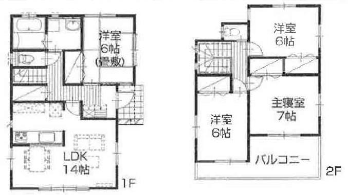 Floor plan. (Seongnam No2), Price 37,400,000 yen, 4LDK, Land area 130.68 sq m , Building area 96.46 sq m