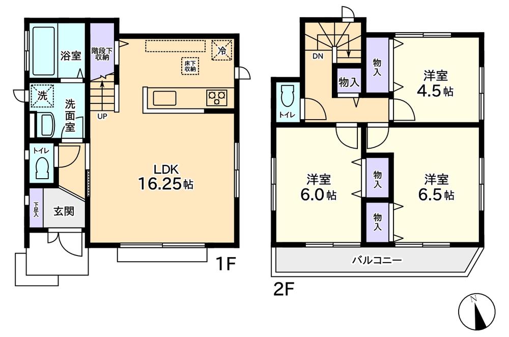 Floor plan. (E Building), Price 26,900,000 yen, 3LDK, Land area 101.44 sq m , Building area 81.15 sq m