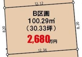 Compartment figure. Land price 26,800,000 yen, Land area 100.29 sq m