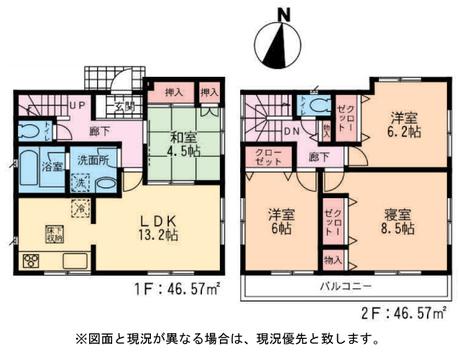 Floor plan. 33,800,000 yen, 4LDK, Land area 129.97 sq m , Is a floor plan of the building area 93.14 sq m with a Japanese-style room