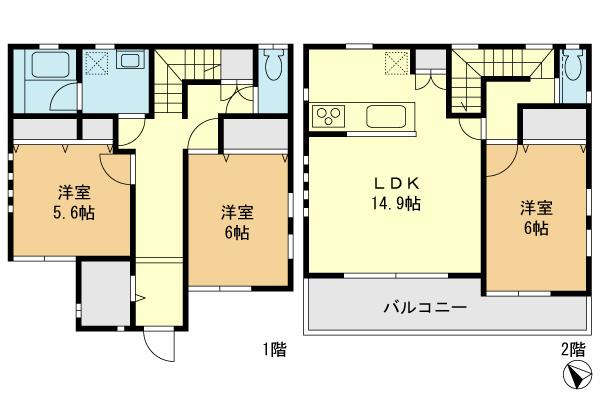 Floor plan. 43,800,000 yen, 3LDK, Land area 120.02 sq m , Building area 91.5 sq m