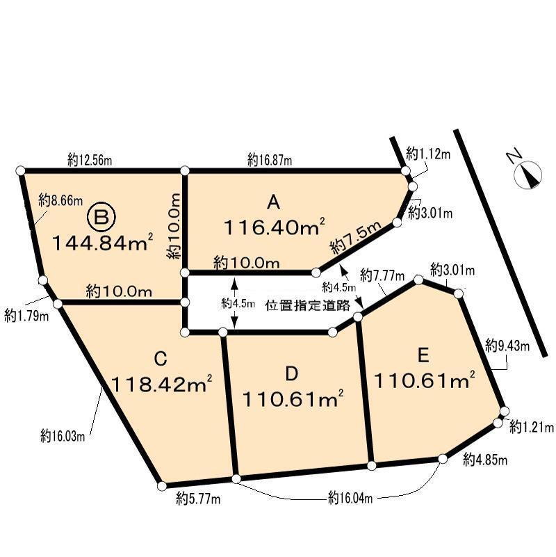 Compartment figure. Land price 28,900,000 yen, Land area 144.84 sq m