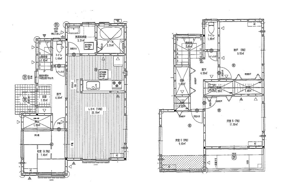 Floor plan. Price 36,800,000 yen, 4LDK, Land area 107.92 sq m , Building area 94.39 sq m