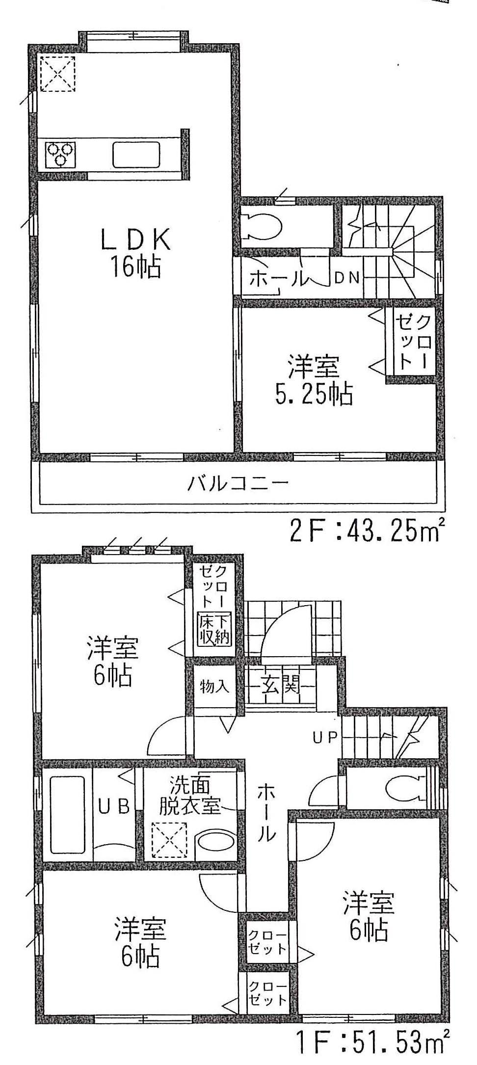 Floor plan. ((3) Building), Price 37,800,000 yen, 4LDK, Land area 121.31 sq m , Building area 94.78 sq m