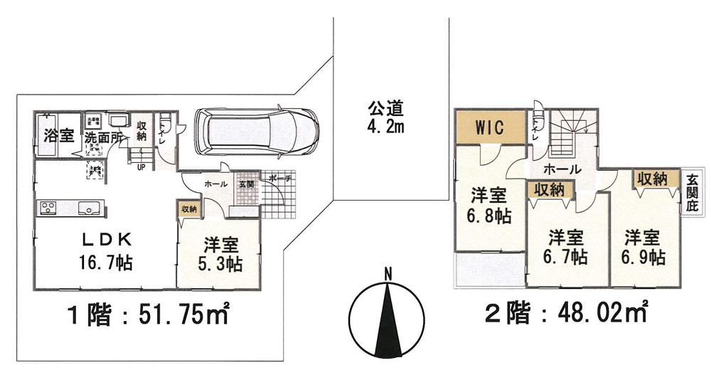 Floor plan. 46,500,000 yen, 4LDK, Land area 115 sq m , Building area 99.77 sq m