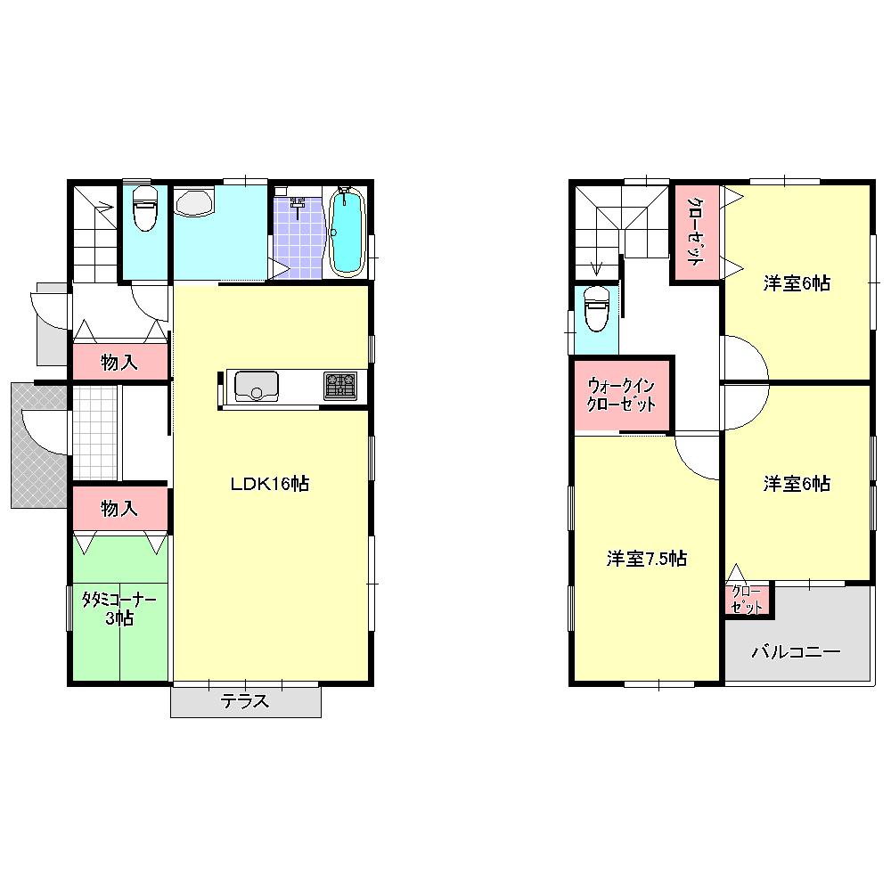 Floor plan. (No.1), Price 39,200,000 yen, 4LDK, Land area 106.33 sq m , Building area 94.94 sq m
