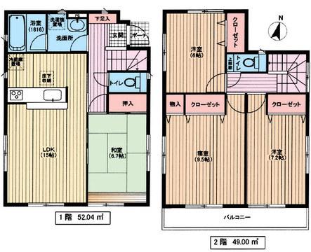 Floor plan. 38,800,000 yen, 4LDK, Land area 249.37 sq m , Building area 140.08 sq m