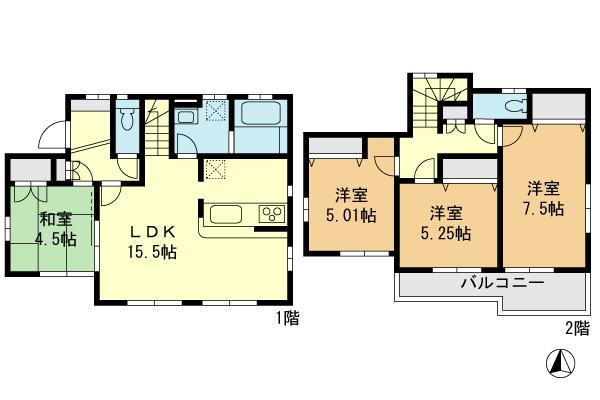 Floor plan. 39,800,000 yen, 4LDK, Land area 115 sq m , Building area 91.71 sq m